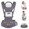 Comfort Nest Hip Seat Baby Carrier - Multi-Carry Positions, 100% Cotton & Mesh, Newborn to Toddler, Up to 15 kg