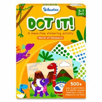 Skillmatics Dot It Sticker Art - Dinosaur Craft Kit for Kids