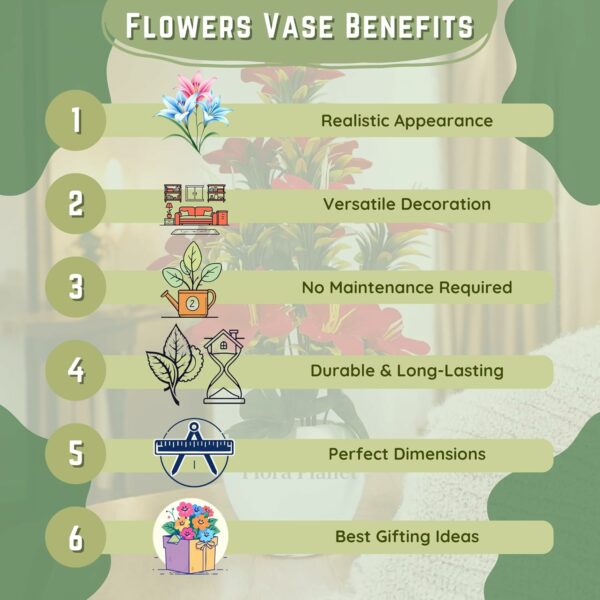 Big Size Artificial Flower Pot for Home & Office Decor - Image 6