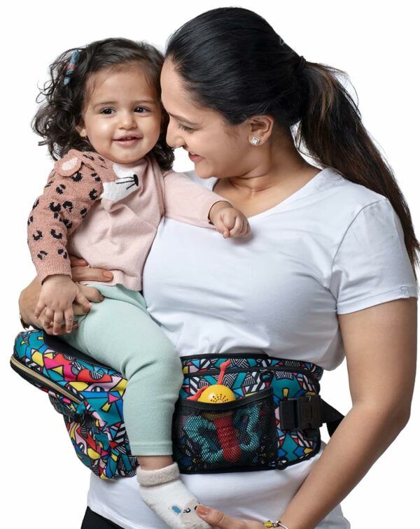 Ergonomic Baby Carrier with Hip Seat & In-Built Diaper Bag