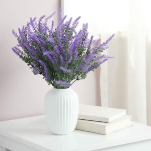 Artificial Lavender Flowers - 14.6" Faux Purple Plants (4 pcs)