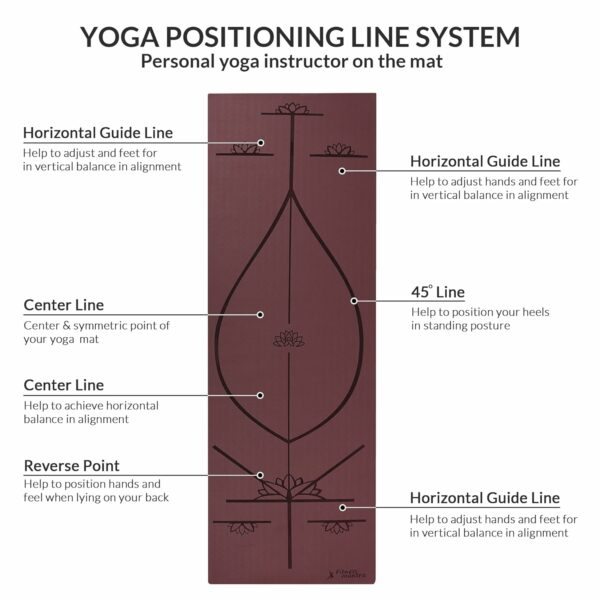 Eco-Friendly TPE Yoga Mat with Body Alignment Lines - Image 6