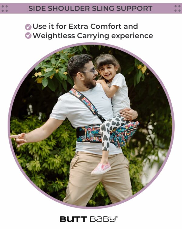 Ergonomic Baby Carrier with Hip Seat & In-Built Diaper Bag - Image 5