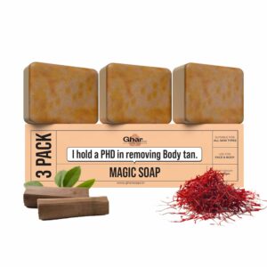 Sandalwood & Saffron Magic Soaps - 300g (Pack of 3) - Paraben Free
