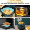 Round Silicone Air Fryer Liners - Nonstick & Reusable, 8 inch, Pack of 2