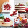 Artificial Red Cherries - 100 Pcs Fake Fruit for Decoration