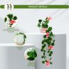 Pack of 2 Artificial Flower Vine Plants with Pots - 45 CM