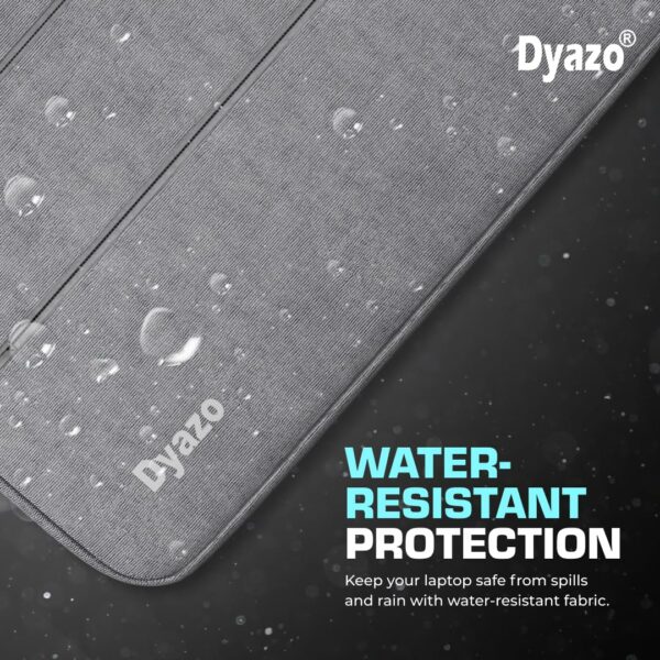 Water Resistant Laptop Sleeve for 15-15.6 Inch Laptops - Grey - Image 5