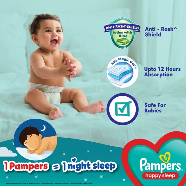 Happy Sleep Pant Style Diapers, Small (S), 62 Count, Anti Rash Shield - Image 6