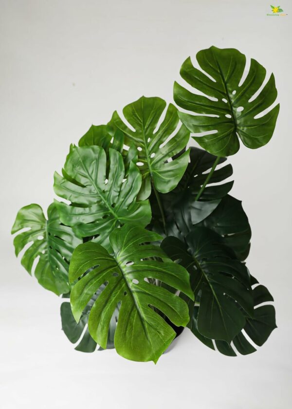 Artificial Monstera Plant with Black Pot - 63.5 cm Tall - Image 5