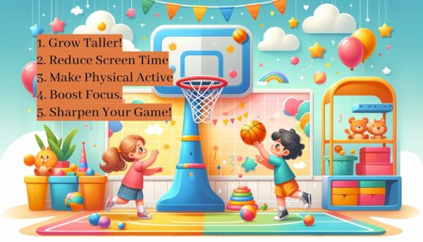 Portable Kids Basketball Set with Extra Ball - Indoor/Outdoor Fun - Image 5