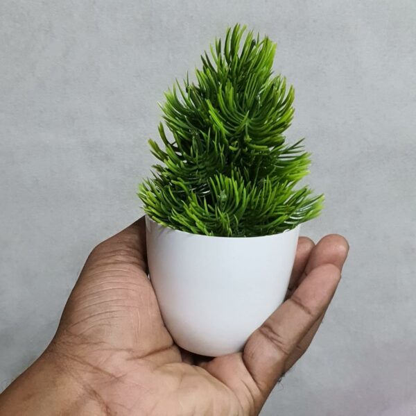 Mini Artificial Plants with Pots - Set of 4 for Home & Office Decor - Image 2
