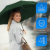 Compact Windproof Umbrella for Travel - 10 Fiberglass Ribs
