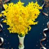 Artificial Yellow Lily Flowers Bunch for Home & Office Decor - 60cm