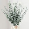 24 Pack Artificial Eucalyptus Stems - 15 Inch Greenery for Home Decor