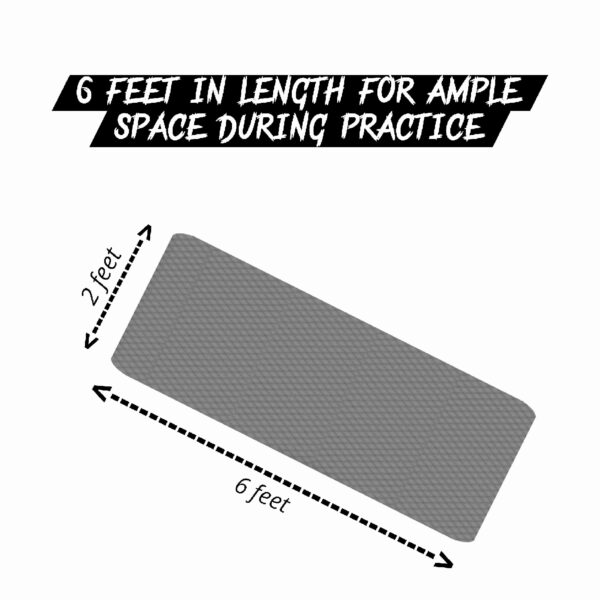 4MM Thick Lightweight Anti-Slip Yoga Mat with Strap - Grey - Image 2