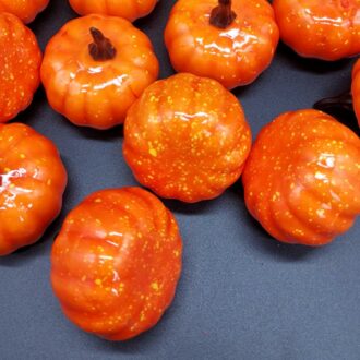 12pcs Realistic Artificial Pumpkins for Fall & Halloween Decor