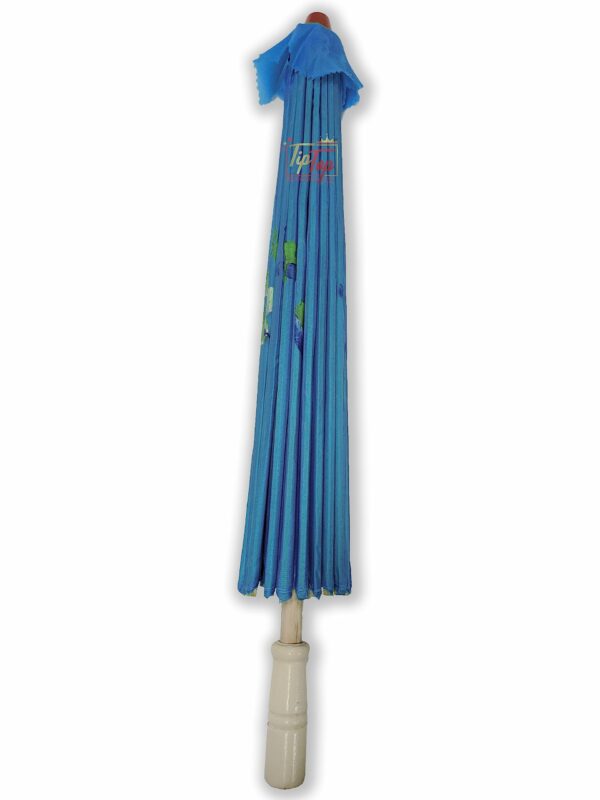 Japanese Traditional Handmade Parasol Umbrella - 33 Inch Light Blue - Image 4