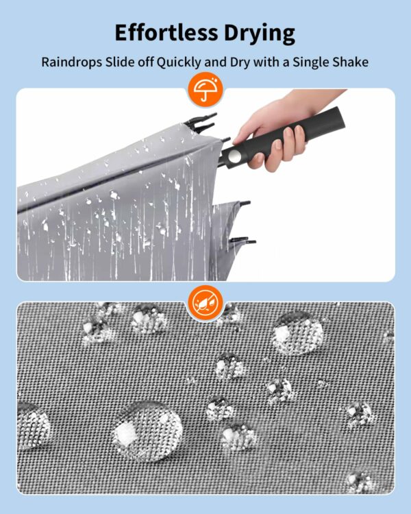 60 Inch Windproof Golf Umbrella for 2-3 People - Waterproof & UV Protection - Image 5