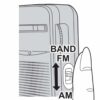 Ultra Portable AM FM Radio Speaker with Earphone & Strap