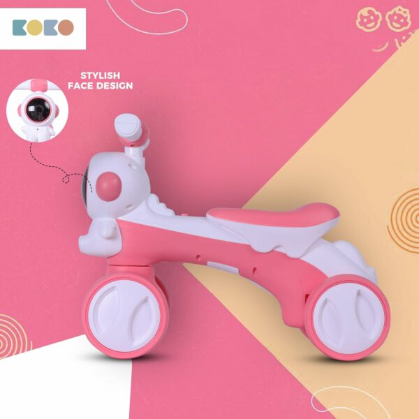 Lightweight Astronaut Balance Bike for Toddlers, Pink - Image 2