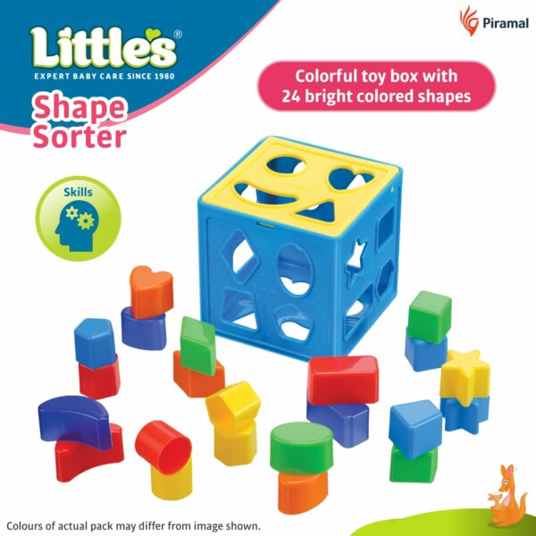 Shape Sorter Cube for Kids | 24 Multi-Color Shapes | Motor Skills Development - Image 2