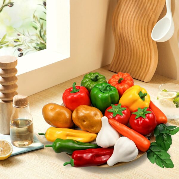 16-Piece Artificial Vegetables Set for Home Decoration - Image 5