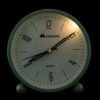 Silent Analog Alarm Clock with Night Light - Battery Powered