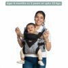Ergonomic Monochrome Baby Carrier - Adjustable & Durable