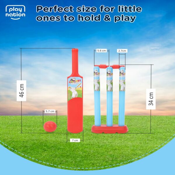 Junior Cricket Set for Kids - Bat, Ball, Stumps & Holder - Image 3