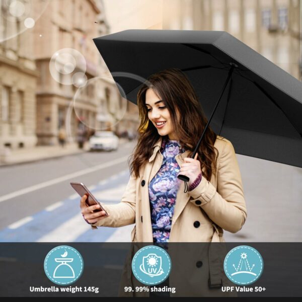 Compact 5-Fold Travel Umbrella for All Weather - UPF 50+ - Image 5