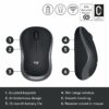 Logitech M186 Wireless Mouse - 2.4GHz, 1000 DPI, Ambidextrous