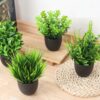 Set of 4 Mini Eucalyptus Artificial Potted Plants for Home Decor