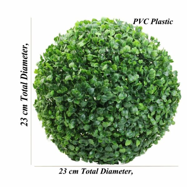 Artificial Eucalyptus Boxwood Topiary Grass Balls - Set of 2, 23 cm - Image 5