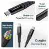 60W Fast Charging 1.5M Braided Type C to Type C Cable