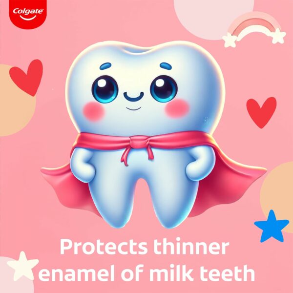 Kids Toothpaste 3-5 Years, Natural Strawberry Flavor, Cavity Protection - Image 3