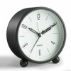 Silent Alarm Clock with Night Light - 4 Inch Battery Operated