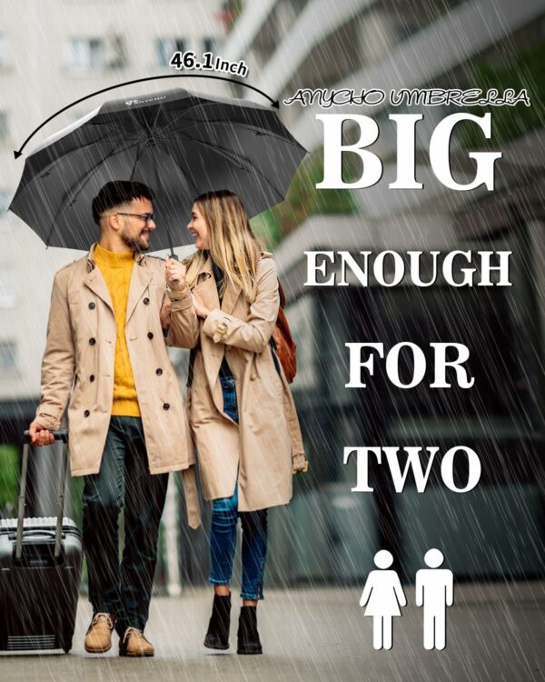 Compact Reverse Folding Umbrella - Windproof & UV Protection - Image 6