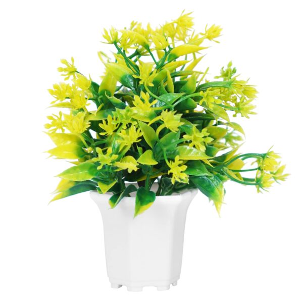Artificial Flower Plants in Cute Hexa Pots - Pack of 8 - Image 5