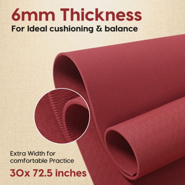 Extra Thick XL TPE Yoga Mat with Strap for All Workouts - Image 5
