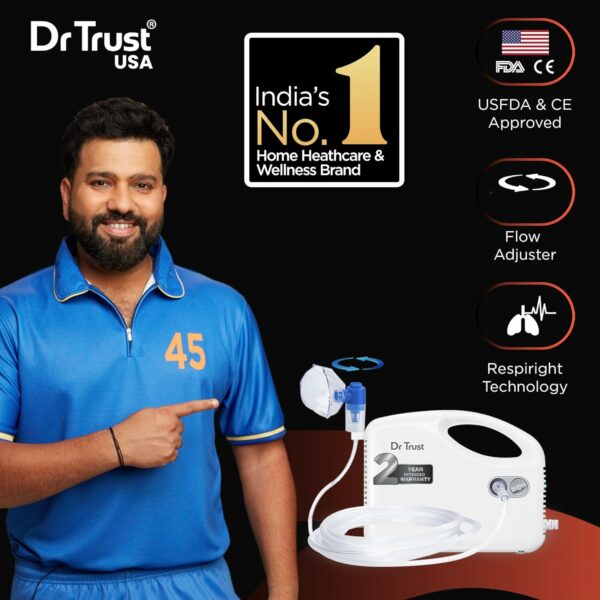 Compressor Nebulizer Machine for Adults & Kids with Flow Adjuster - Image 2