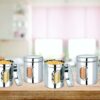 6-Piece Stainless Steel Airtight Kitchen Storage Canisters