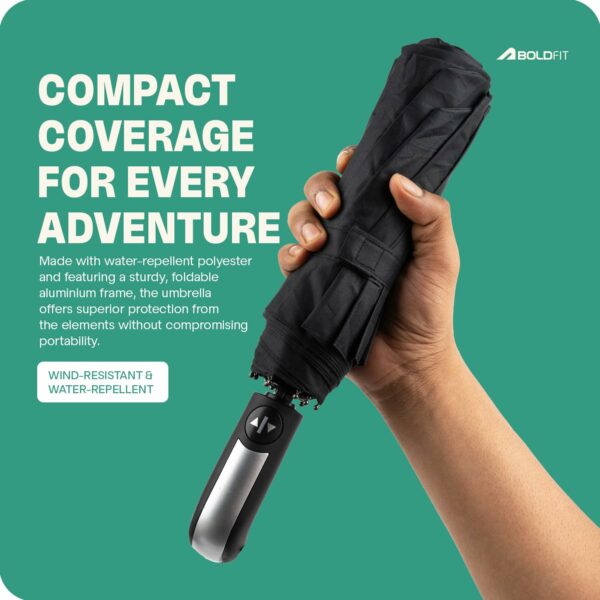Premium 3-Fold Umbrella for Rain & Sun Protection - Portable & Windproof - Image 3