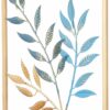 Metal Leaf Wall Hanging Decor - Set of 3, Gold Finish