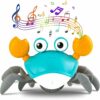 Interactive Crawling Crab Toy with LED Lights & Rechargeable Battery for Toddlers