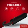 Compact Windproof Automatic Open Close Travel Umbrella - 97cm