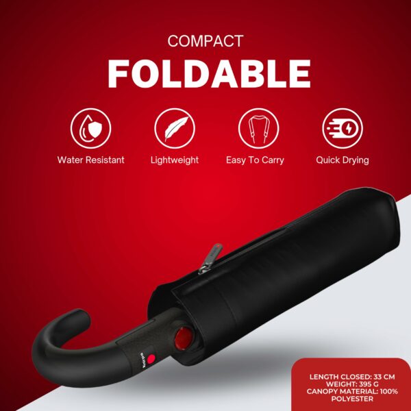 Compact Windproof Automatic Open Close Travel Umbrella - 97cm - Image 4