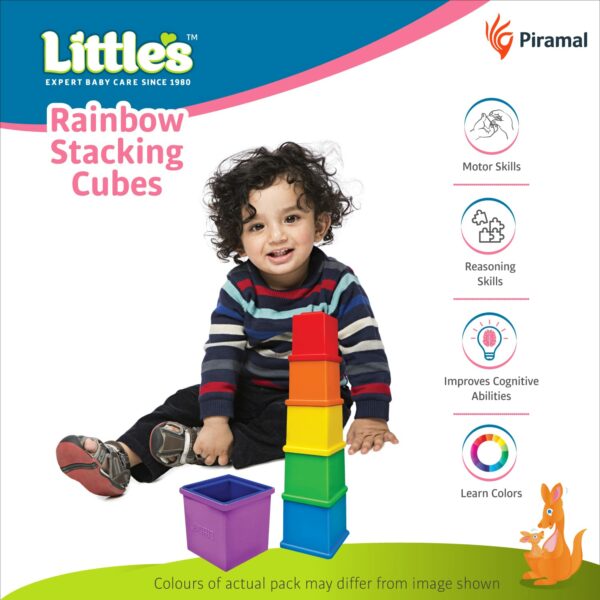 Rainbow Stacking Cubes - Activity Toy for Babies & Toddlers - Image 4
