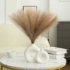 3 Pcs Faux Pampas Grass - 17 inch Artificial Fluffy Flowers for Home & Office Decor