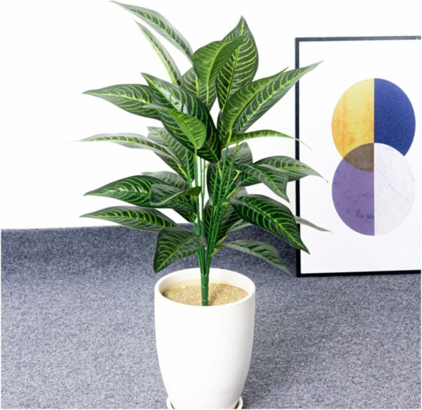 Large Tropical Monstera Artificial Plant - 76CM Green Leaves - Image 2